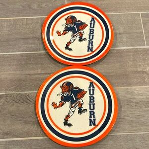 Auburn University Tigers Football Melamine Dinner Plates magnolia lane NWT
